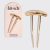 Gold Metal Barrette French Hair Pin - Mini