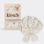 Pearlized Cream & Coastal Blue Print Oversized Satin Bonnet