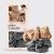 Charcoal & Gold Satin Pillow Scrunchies